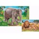 Ravensburger - 89635 - Puzzle - 2x20 Pièces Lions et éléphants