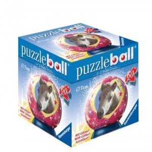Ravensburger - 9729 - Chevaux Pailletés - Puzzle Ball - Enfant - 60 Pièces