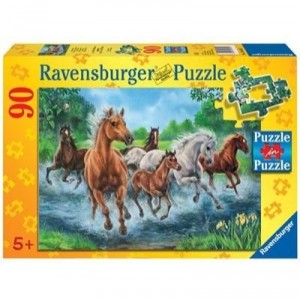 Ravensburger - Puzzle 90 pièces - Chevaux sauvages