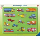 RAVENSBURGER - Puzzle à cadre "Véhicules divers", 14 pièces
