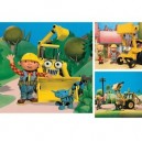 RAVENSBURGER - Set de puzzles Bob le Bricoleur "Prêts pour les travaux", 3 x 49 pièces