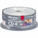 52x Memorex - 25 x CD-R - 700 Mo ( 80 min ) 52x - surface imprimable - spindle - support de stockage Lot de 25 (M00530)