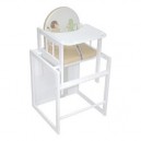 Roba - 7512W V72 - Chaise haute multifonction - Revêtement bois en contreplaqué - Blanc - Rembourrag...