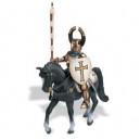 Schleich - 70035 - Figurine - Personnage - Chevalier Porte-Drapeau À Cheval