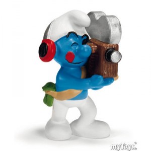 Schleich Schtroumpf caméraman