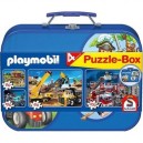 Schmidt Spiele Schmidt - 55599 - Puzzle - Coffret Métal - Playmobil