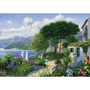 Schmidt Spiele Schmidt - 57014 - Puzzles - Peter Motz, Jardin Avec Vue - 1000 Pièces