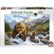 Schmidt Spiele Schmidt - 58001 - Puzzles - Les Ours À La Pêche - 500 Pièces