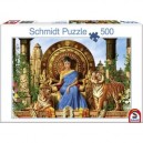 Schmidt Spiele Schmidt - 58012 - Puzzles - La Reine Des Tigres - 500 Pièces