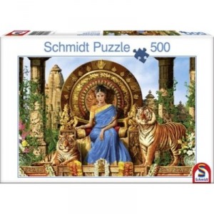 Schmidt Spiele Schmidt - 58012 - Puzzles - La Reine Des Tigres - 500 Pièces