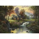 Schmidt Spiele Schmidt - 58445 - Puzzles - Chalet Au Crépuscule - 1000 Pièces