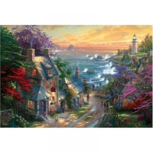Schmidt Spiele Schmidt - 58456 - Puzzle - 1000 Pieces - Ville pres phare
