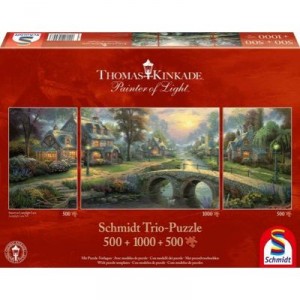 Schmidt Spiele Schmidt - 58457 - Puzzle - Coucher de Soleil - Triptyque - 2000 Pièces