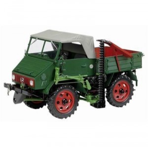 Schuco - SCHU00145 - Véhicule Miniature - Mercedes - Benz Unimog 2010 + Faucheuse - Echelle 1 / 18