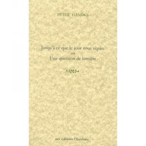 Until the day between us, or a question of light - Peter Handke